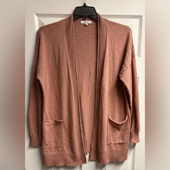 Madewell Bradley Sweater Cardigan In Faded Mauve Size Large - Picture 2 of 5